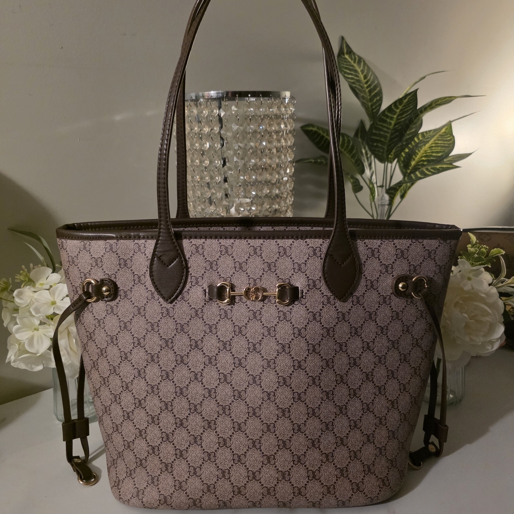 Elegant Brown Designer Tote Bag